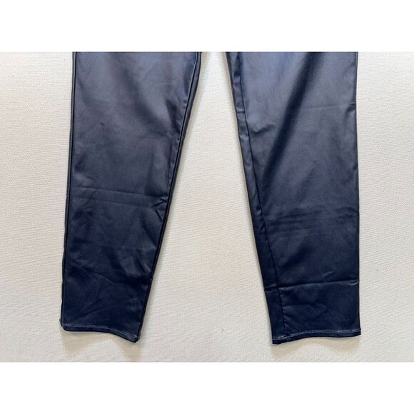 Susan Graver Women's Rayon Skinny Jeans Stretch Size 10 Dark Blue Solid Pockets - Picture 7 of 11